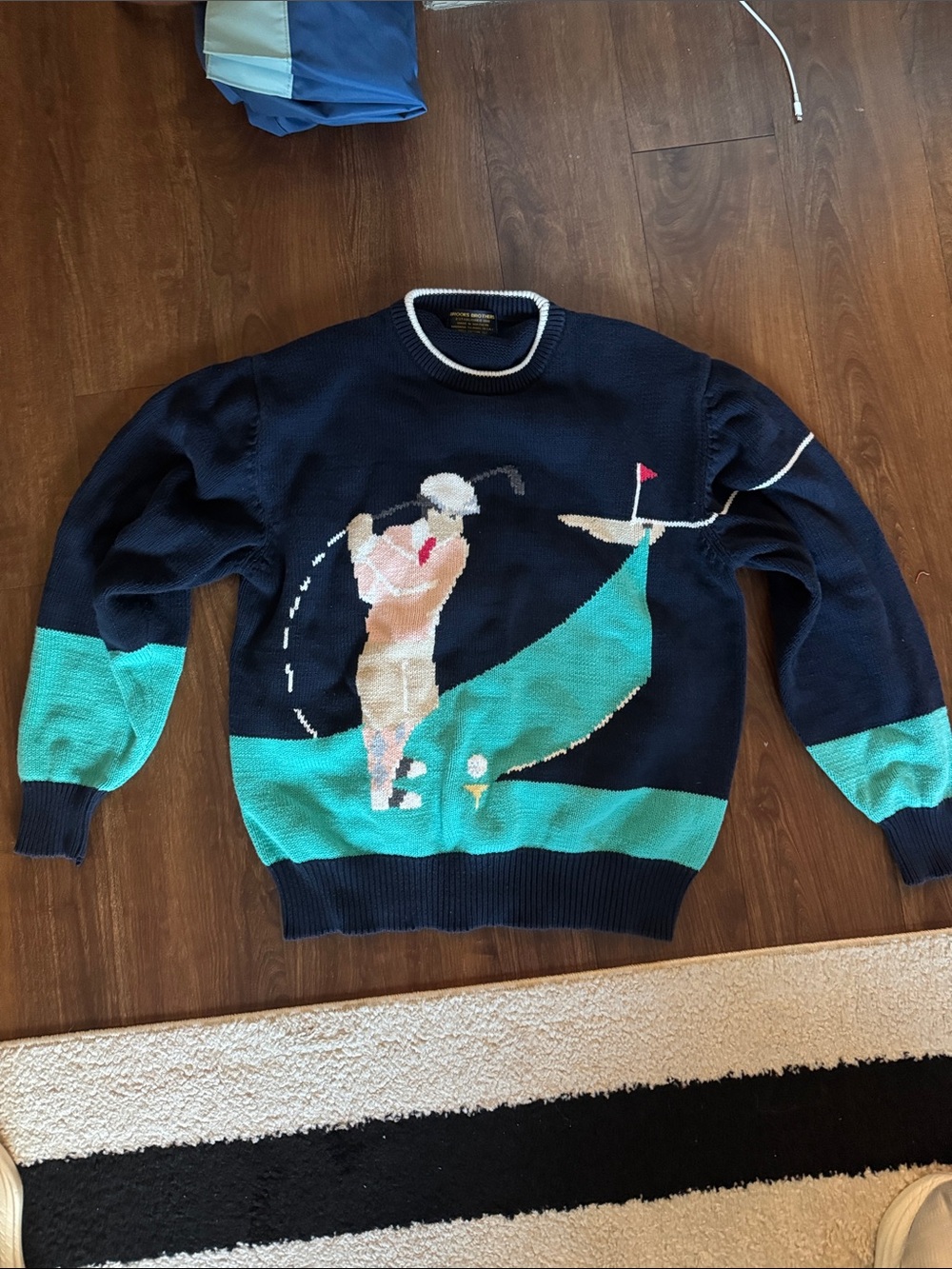 Brooks Bothers double sided golf Crewneck Sweater
